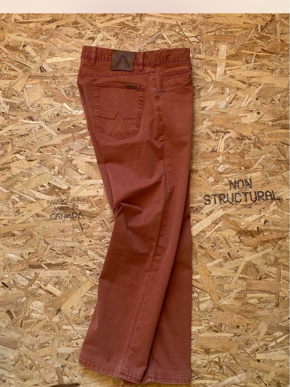 Men's Burnt Orange Slim Fit Trousers - Classic Fit
